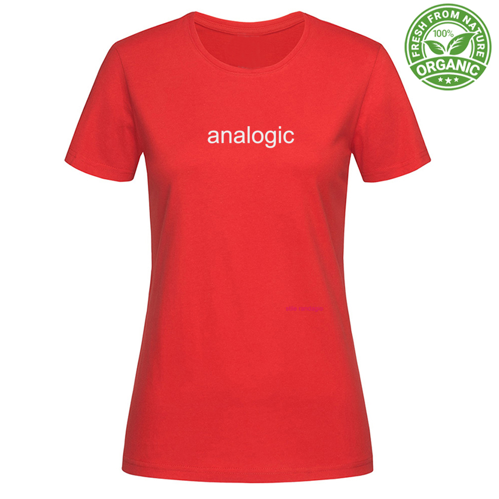 T-Shirt Woman Organic analogic t-shirt per ragazze