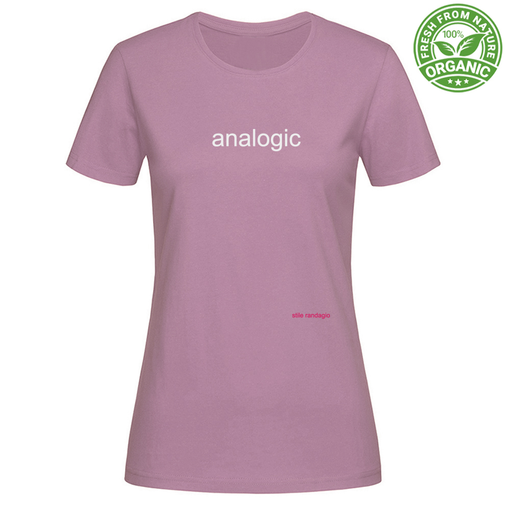 T-Shirt Woman Organic analogic t-shirt per ragazze