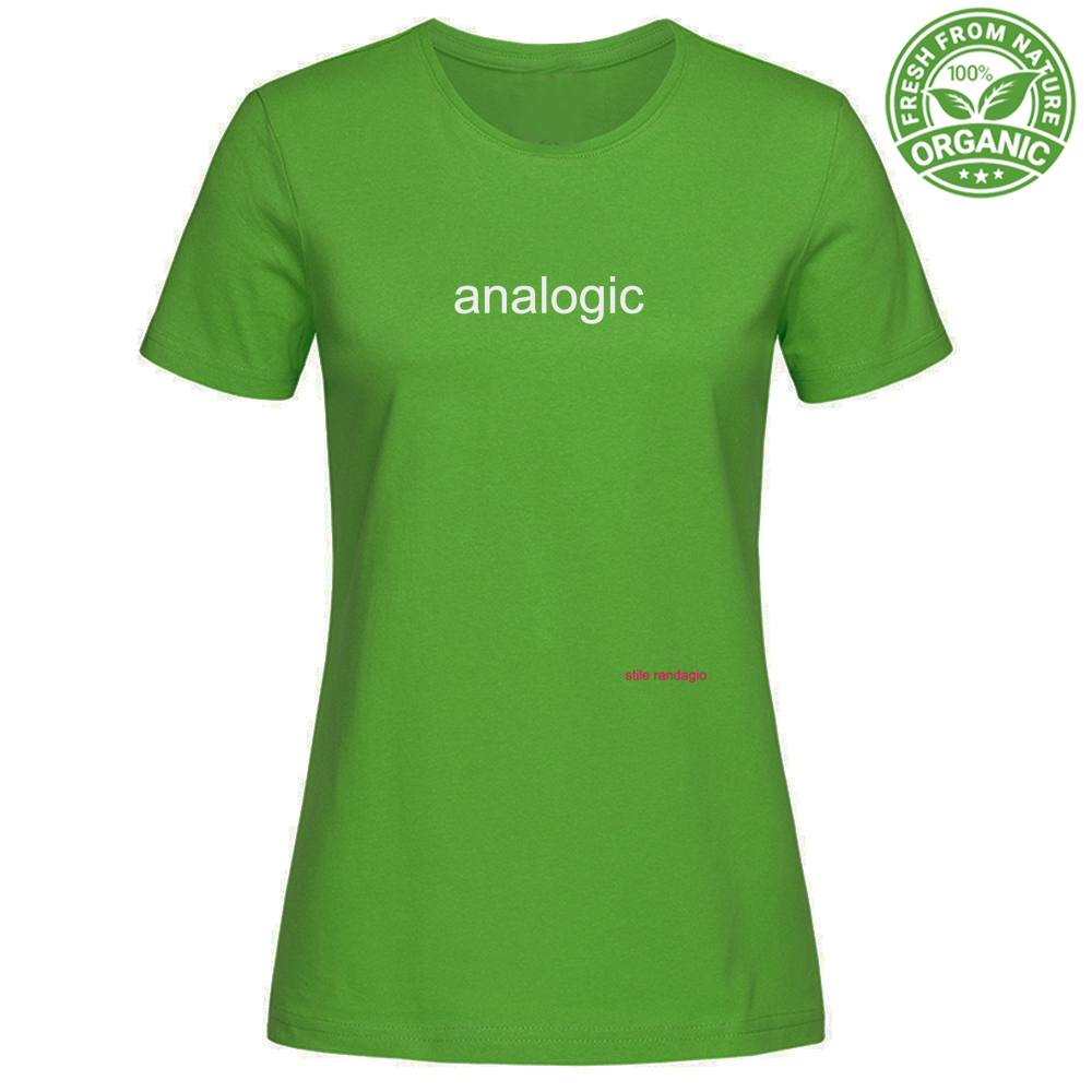 T-Shirt Woman Organic analogic t-shirt per ragazze