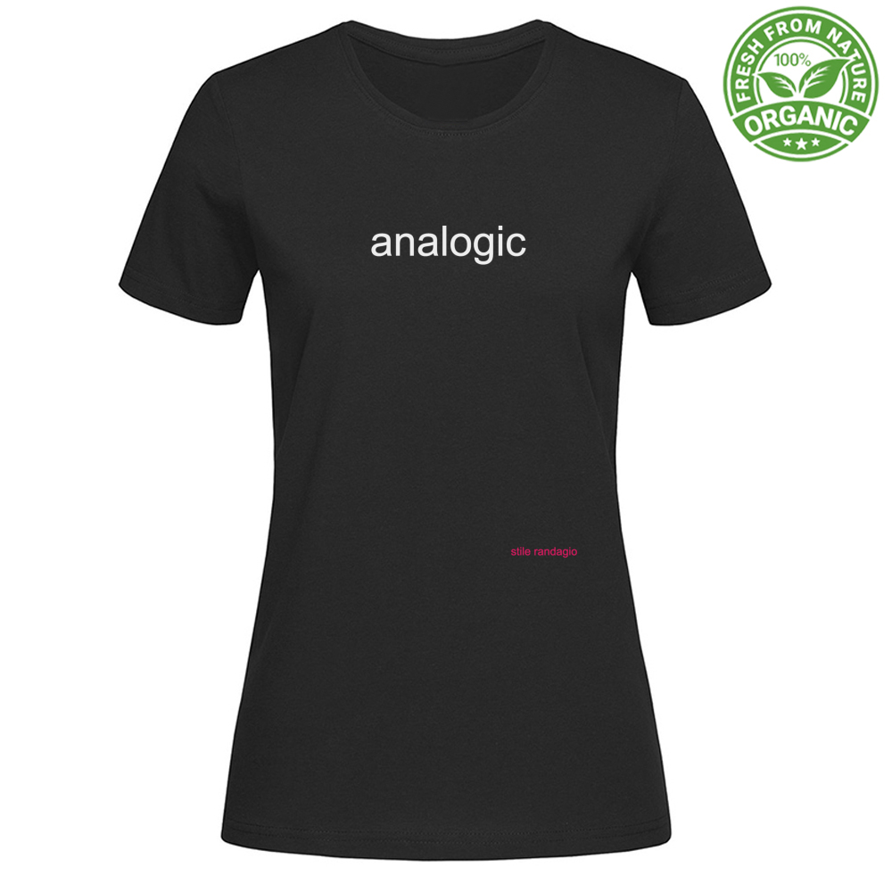 T-Shirt Woman Organic analogic t-shirt per ragazze
